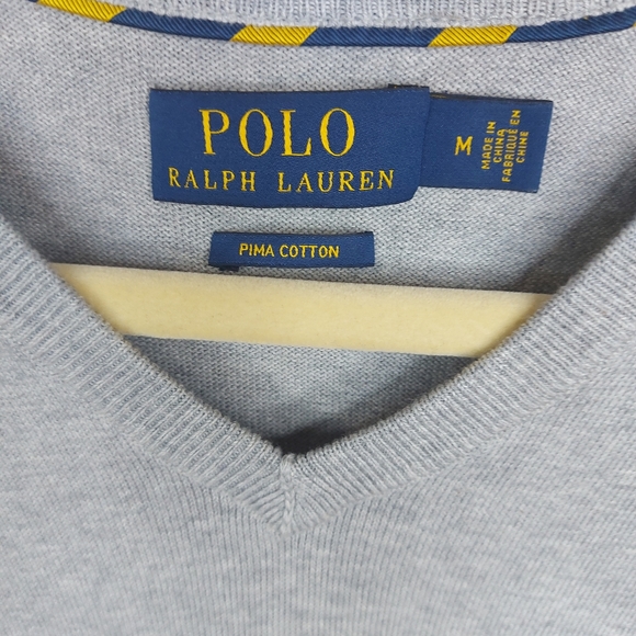 POLO Ralph Lauren prima cotton size medium Color gray Long sleeves - Picture 6 of 8